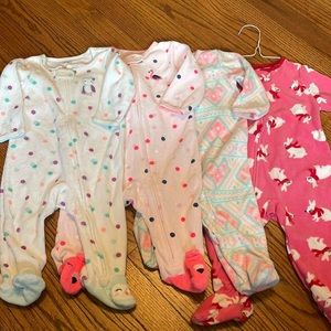 4 Carters footie one pieces